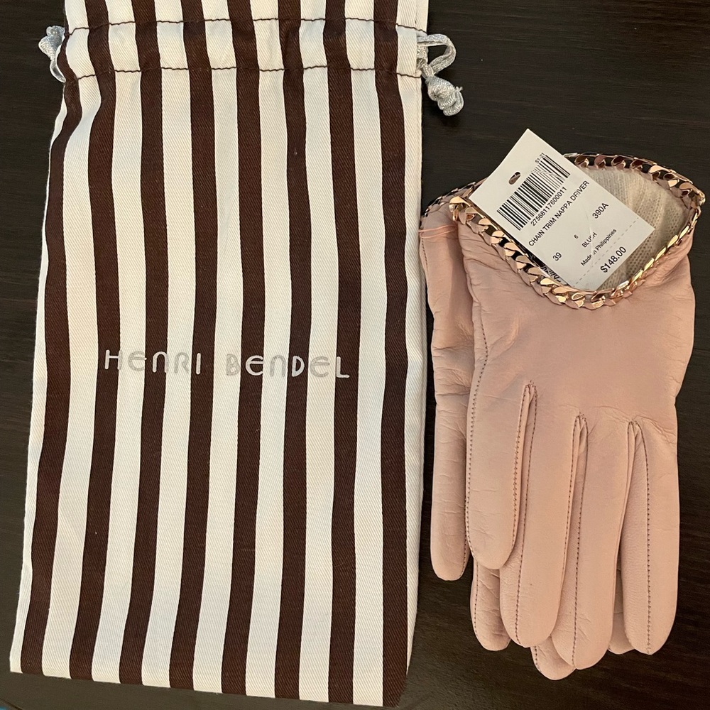 Vintage Henri Bendel cashmere lined leather gloves
